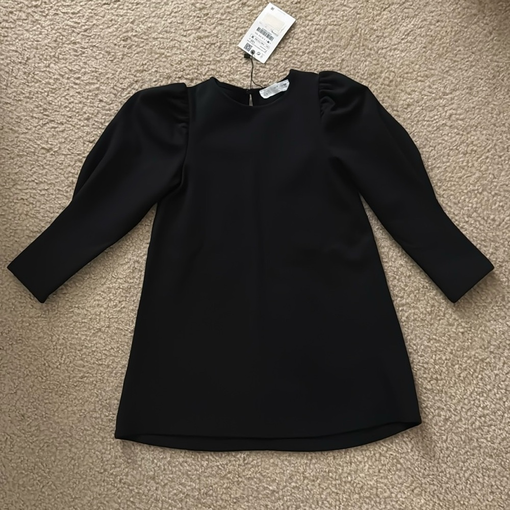 ZARA girls size 7 black long sleeve dress